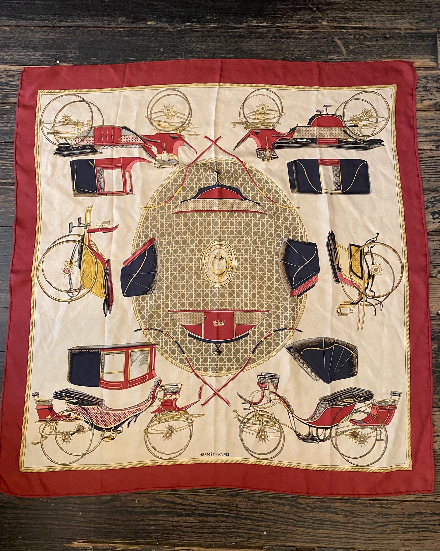 Hermes Paris Vintage Silk Scarf