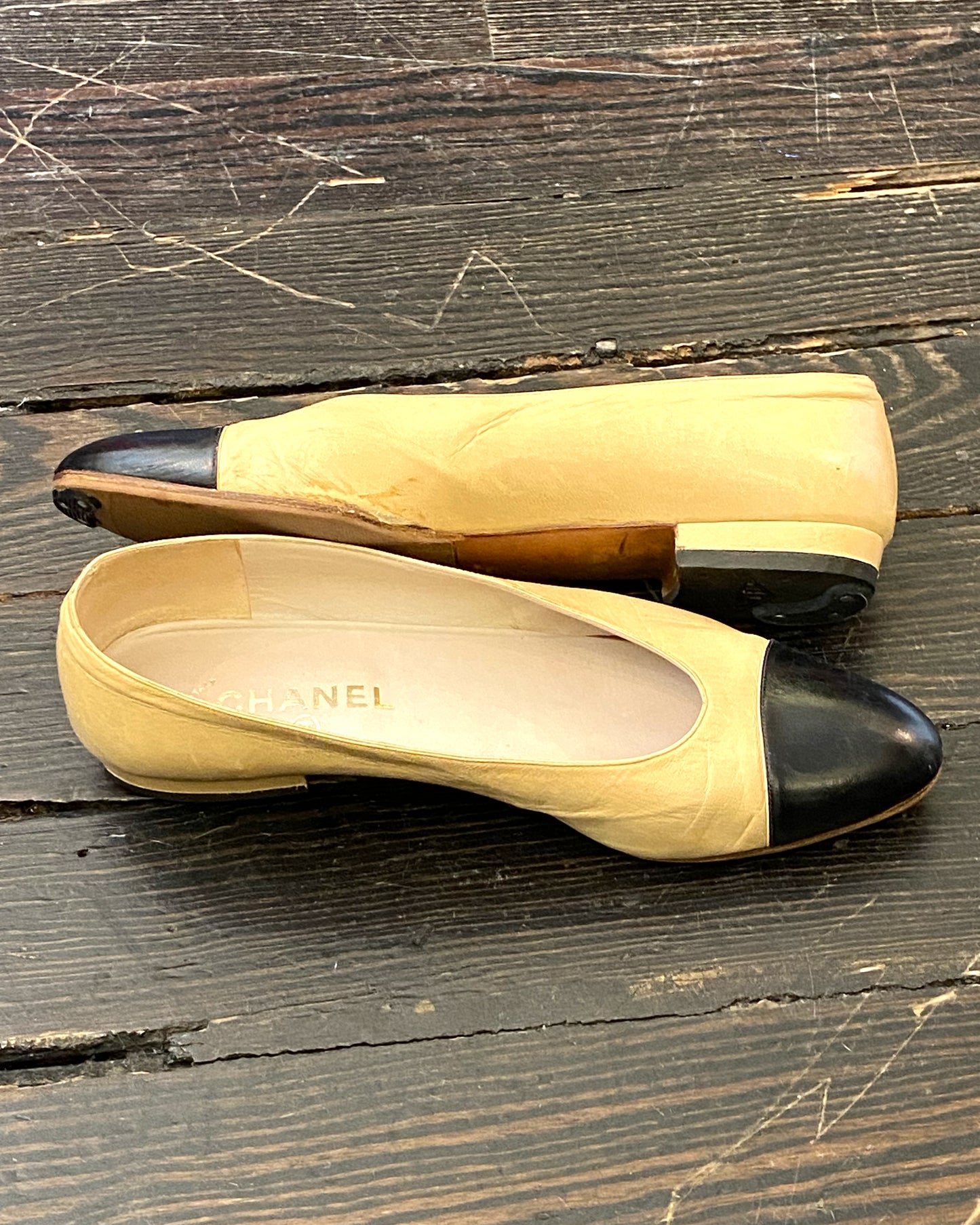 Classic Vintage Chanel Slip On flat  shoe