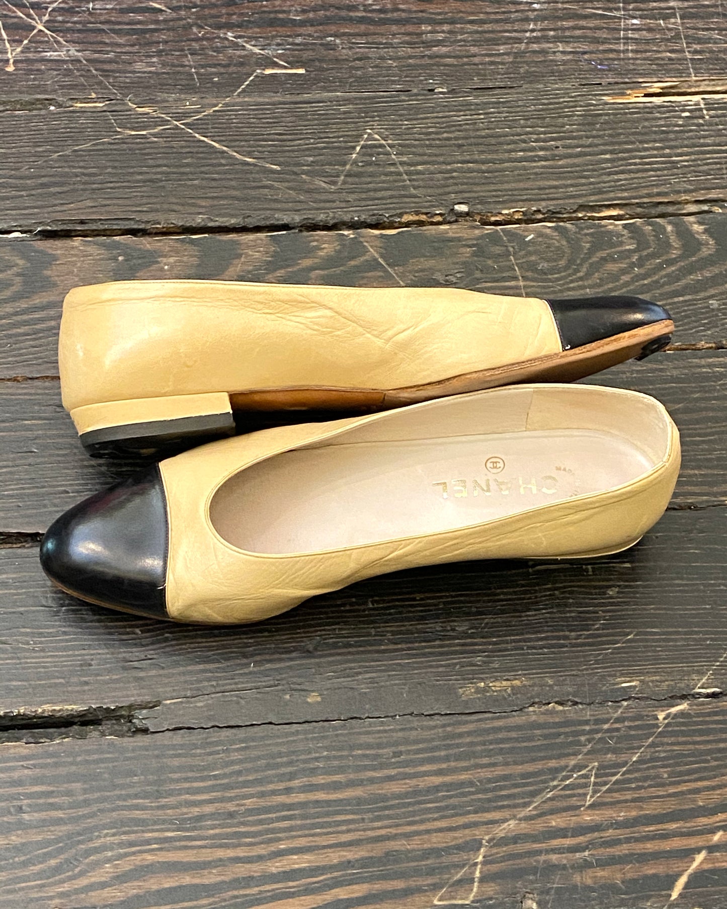 Classic Vintage Chanel Slip On flat  shoe