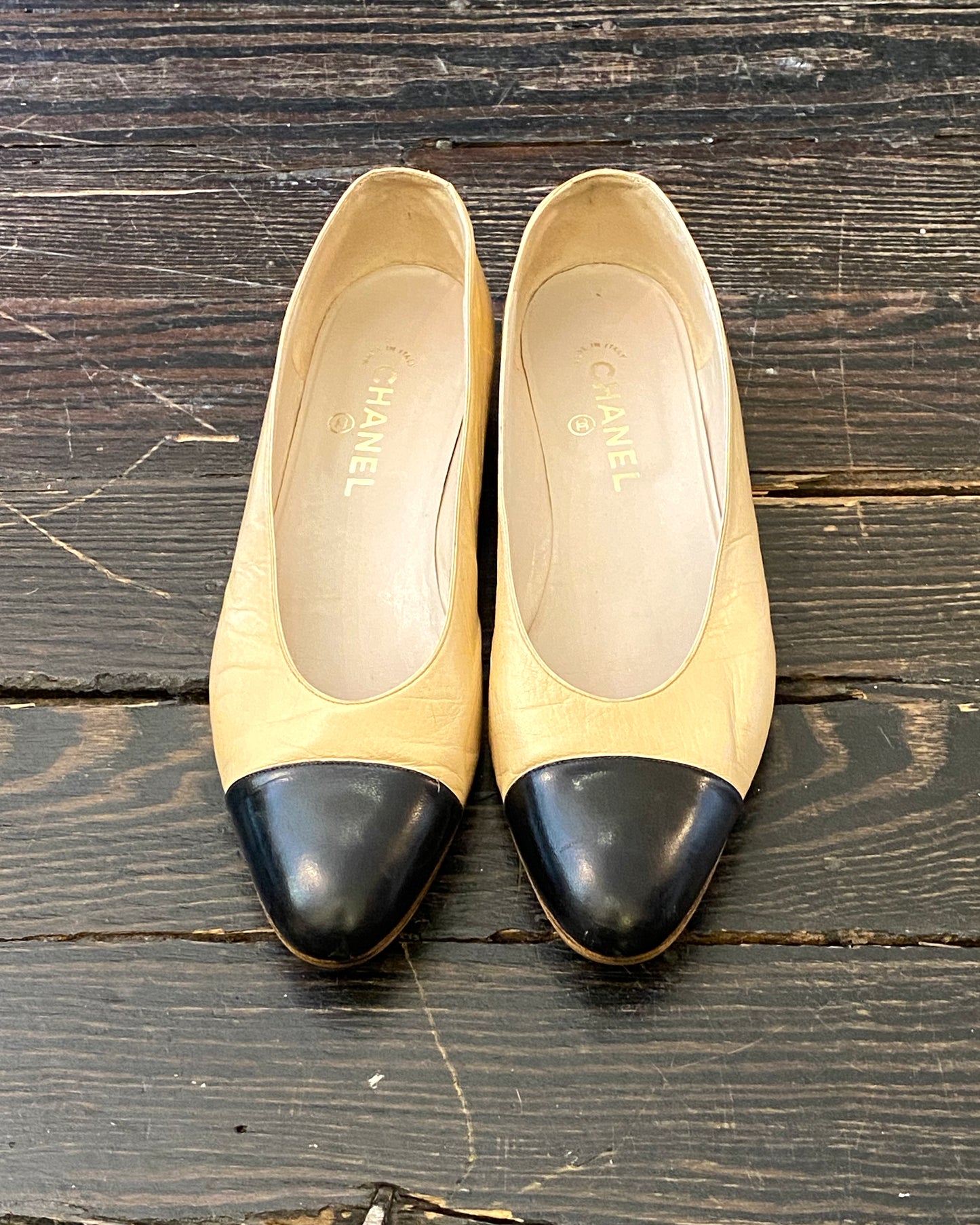 Classic Vintage Chanel Slip On flat  shoe