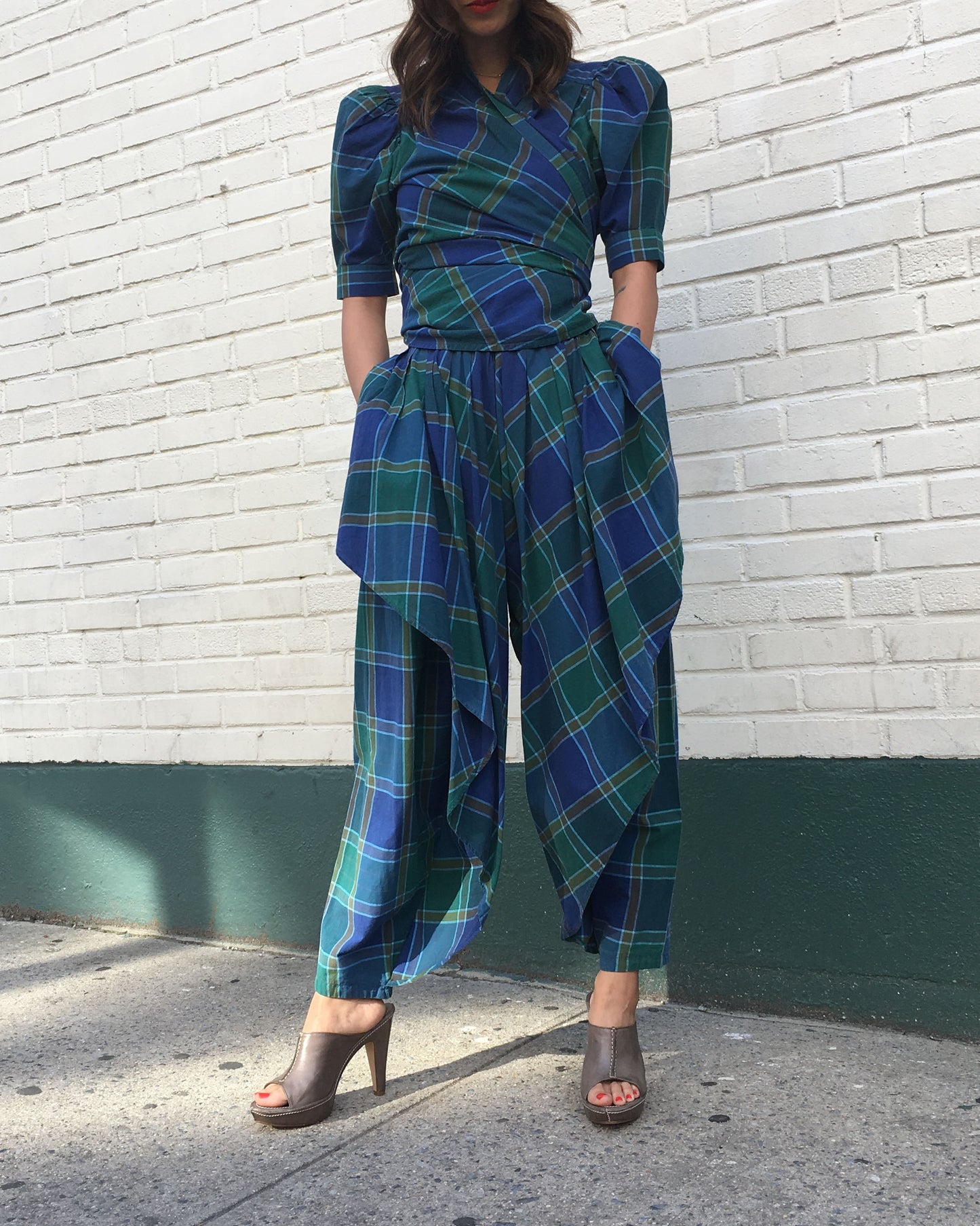 1970's Kenzo Plaid Suit Set