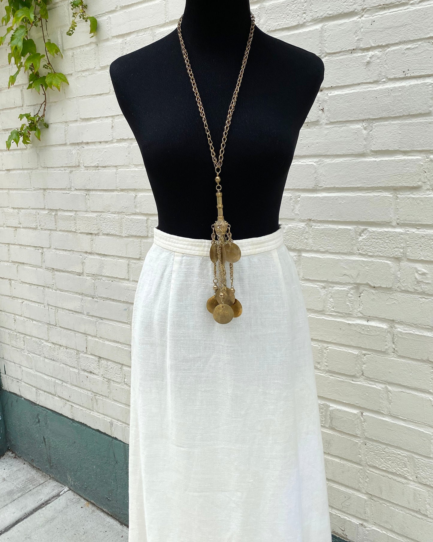 White Linen Maxi Skirt