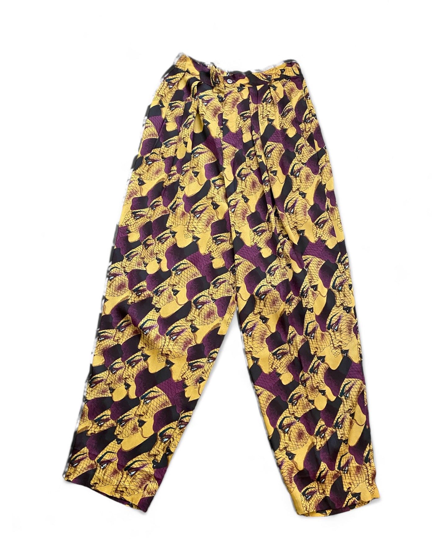 1980s woman’s face print pant